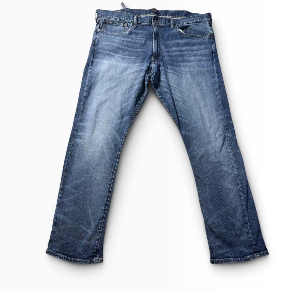 Polo Ralph Lauren Mens Jeans 40x32 Blue Straight Leg Stretch Denim Pants
